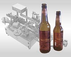 Étiqueteuse pour bouteilles de bière
